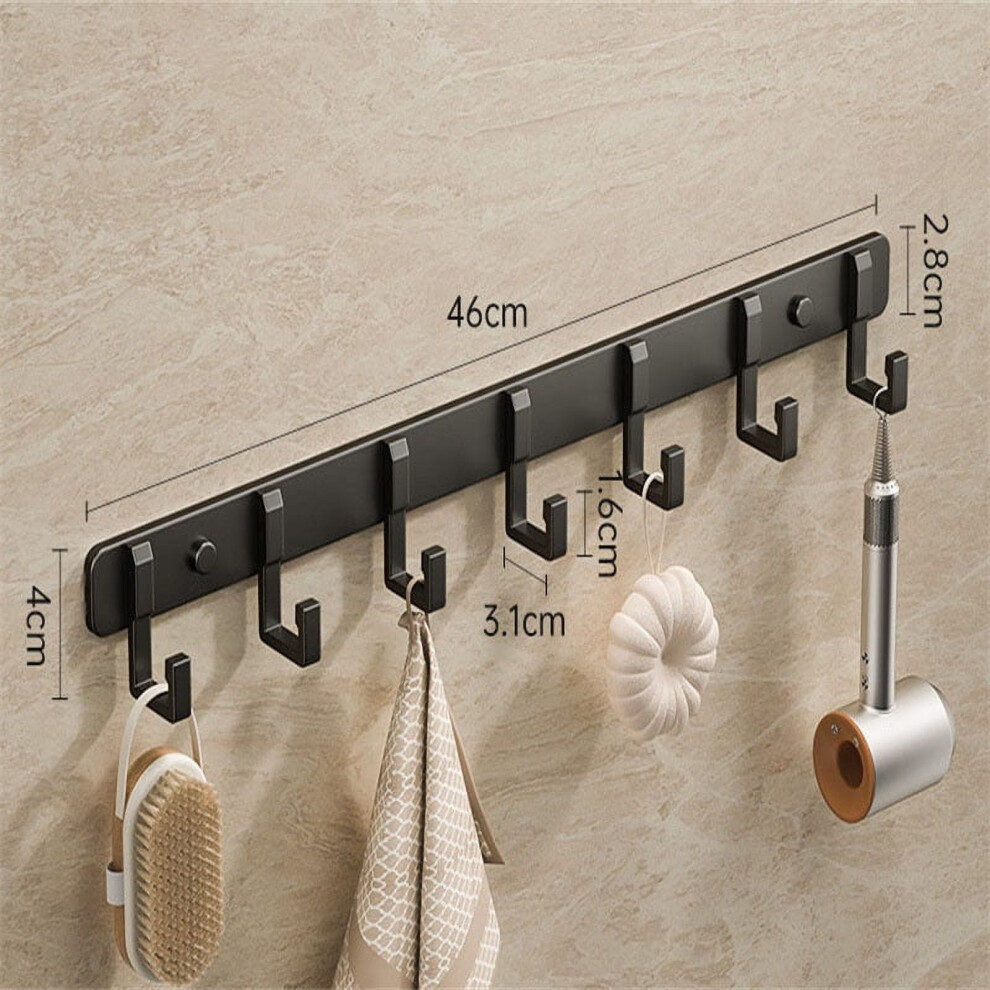 Metal Wall-Mounted Hook Rack For Keys And Coats 5 Hooks 9152228839588