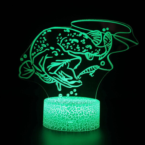 Veilleuse à illusion d'optique 3D – Lampe LED à commande tactile,