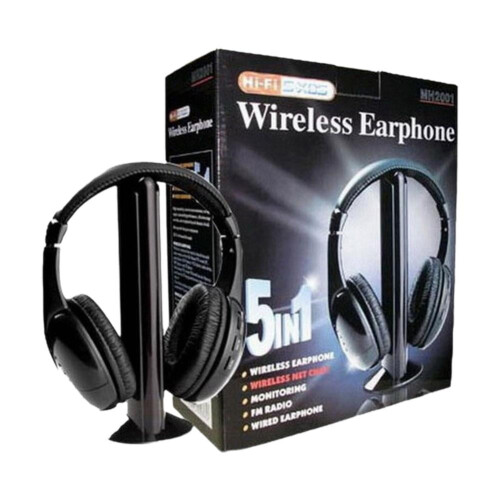 Draadloze headset zwart 5-in-1