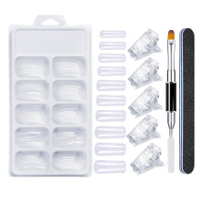 Professional Nails Tools Manicrure Pedicure Accesory Nails Extension Set with Gel Brush Nails File Clear False Nails