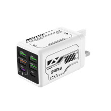 Adaptateur secteur USB-C PD 6 ports 240 W avec prise britannique