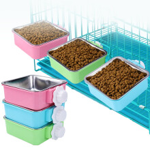 Soporte colgante de acero inoxidable para comedero de mascotas PP S