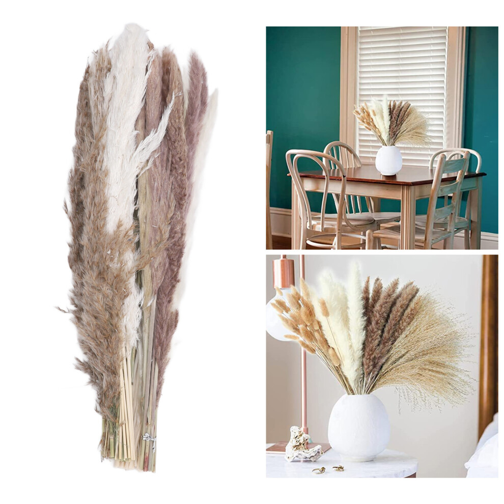 110 Pcs Natural Dried Pampas Grass Bouquet
