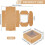 Συσκευασία 18 κουτιών δώρου Kraft 10,5x10,5x4cm με διαφανές PVC 2
