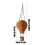Lanterna solar de vime com design de balão de ar quente 2