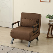 Versatile Convert Single Sofa Bed 4-in-1 6-Position 85 Sleeper Recliner Coffee