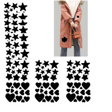 Selbstklebender Reparaturflicken für Jacke, Stoff, Regenmantel, Regenschirm, Zelt, 10 Blatt Black