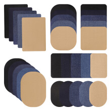 30 Stück Hotmelt-Klebstoff-Jeansflicken für Hosen, Kleidung, Ellenbogen-Knieflicken MultiColor