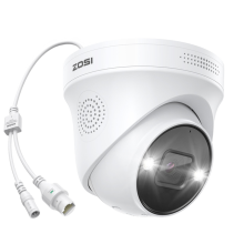 POE 5MP IP-Webcam, 2-Wege-Audio, Nachtsicht, Ton- und Lichtalarm, IP66