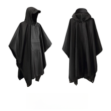 Multifunktionaler Regenponcho / wasserdichte Plane / Matte Black