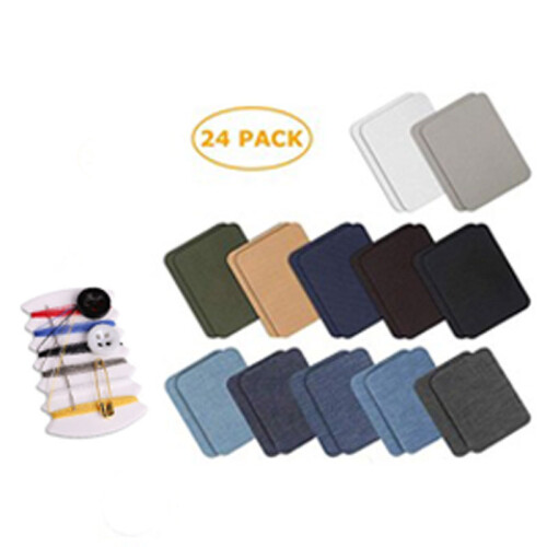 Coderas Parches Rodilleras para Pantalones Pantalones Jean con Kit de Aguja e Hilo MultiColor