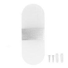 Luminária de parede LED em acrílico, 6W, branco quente, 360 para cima e para baixo.