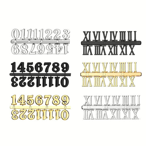 DIY-Wanduhr-Ziffernset – Gold, Silber, Schwarz 2