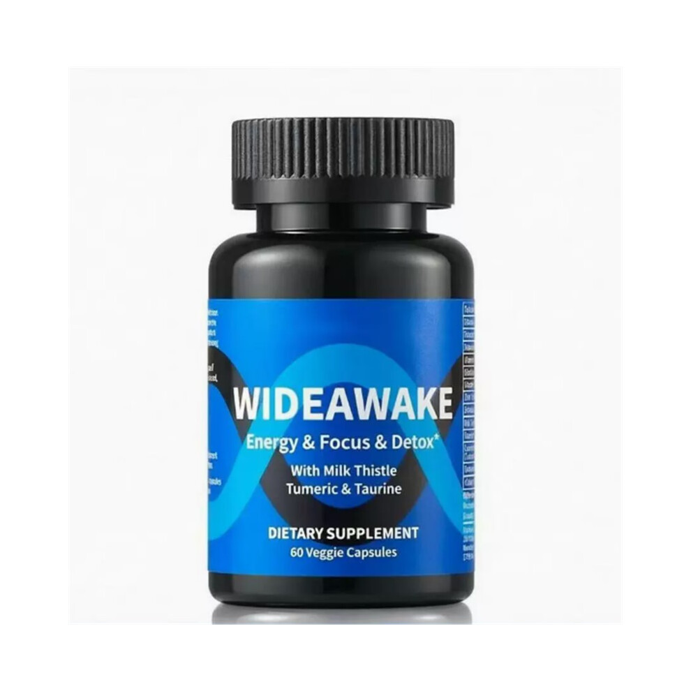 (1Pc) Wideawake Energy & Focus & Detox Dietary Supplement 60 Capsules