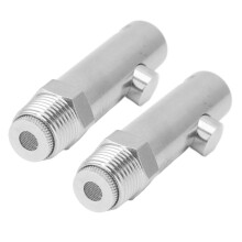 Bebedero de tetina para cerdos, acero inoxidable, rosca G1/2, 2