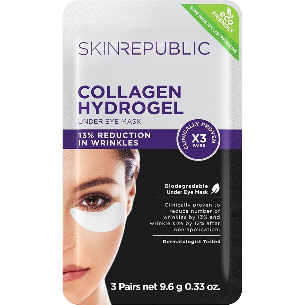 Skin Republic Collagen Under Eye Patch 3s | Under Eye Care, Dark Circles Treatment, Puffy Eyes Care, Anti Aging Eye Mask, Hydrating Eye Patch - 18g