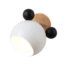 Panda-vormige wandlamp voor de kinderkamer – ijzer en rubber