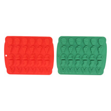Set de forme de copt din silicon pentru Crăciun – 2 bucăți, de calitate alimentară,