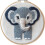 Punch Needle Kit Grey Elephant 20x20cm 1