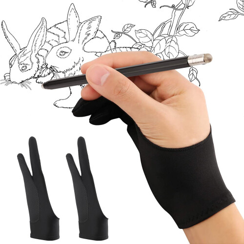 Zeichenhandschuhe für iPad – Nylon-Touchscreen-Handschuhe, 2er-Pack