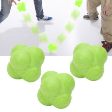 3x Hexagon Reaktionsball TPR Grün Training