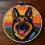 Punch Needle Kit German Shepherd Sunset 20x20cm 1