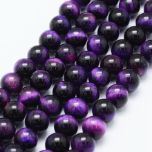 Coirníní Súile Tíogair Babhta Corcra Gorm Daite 8mm48pcs