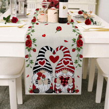Tischläufer zum Valentinstag, rot, 72 x 14 Zoll