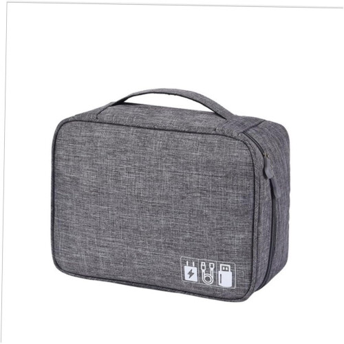 Multi Function Canvas Storage Pouch Capacity Cable and Power Bank Organizer Bag