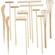 Ensemble de 12 mini râteaux de jardin pour micro-décorations paysagères, tables de sable et aménagements de scènes