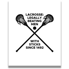 Lacrosse-Wandbild, weißer Hintergrund, 1 Stück