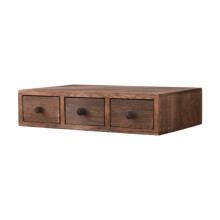 Organiseur de bureau en bois avec 3 tiroirs