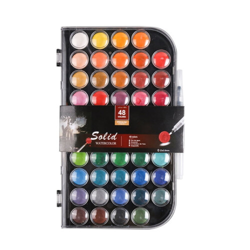 48-farbiges, ungiftiges Gouachefarben-Set mit Palette