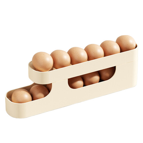 (Two Layers) Space-Saving Auto Rolling Egg Dispenser - Large Capacity