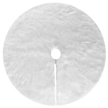 Jupe de sapin de Noël en peluche blanche 78 cm