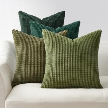 Lot de 4 housses de coussin en velours côtelé, 60 x 60 cm