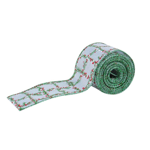 Juleternet bånd 2,5 cm trådet jute 50 meter