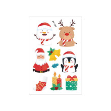 Pegatinas navideñas para niños, pegatinas de muñecos de nieve, velas y agua.