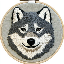 Kit de ace perforatoare Baby Wolf – Set de broderie DIY cu