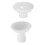 4Pcs White Footed Ceramic Fruit Plate Decorative Snack Tray for Home 1