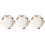 3Pcs White Ceramic Cat Design Plates for Salad, Snacks, and Parties 1