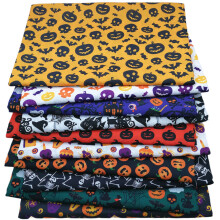 Tissu citrouille chauve-souris Halloween 50x50cm (10 pièces)
