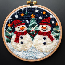 Punch Needle Kit Snowman Beginner Set
