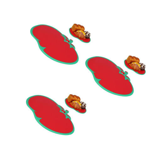 3Pcs Lightweight Red Kitchen Cutting Boards Easy-Wash Cooking Tools