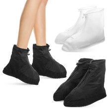 6Pcs Waterproof Rubber Rain Shoe Covers Antiskid Sole for Outdoor Use
