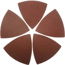 60 Stück dreieckige Schleifpads mit Klettverschluss, Körnung 120, 80 mm Durchmesser