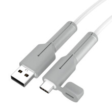 Silikonbeskyttelseshylster for datakabel for Micro-USB og USB-C
