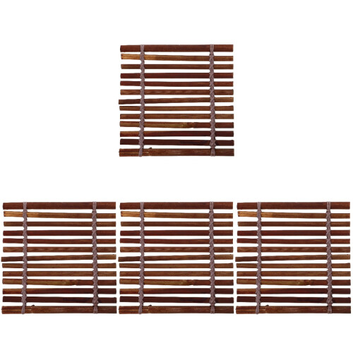 4Pcs Elegant Bamboo Sheets for Sushi and Sashimi Decorative Display