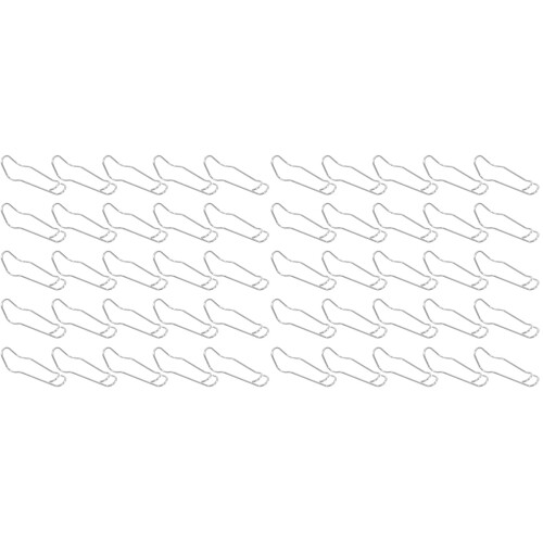 50Pcs Iron Plant Climbing Buckle Silver Adjustable Wire Fixing Clips