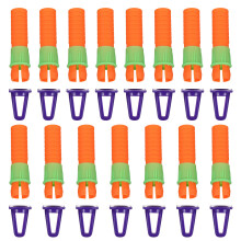 45Pcs Orange Plastic Crayon Extenders Simple Durable Drawing Caps